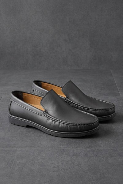 MUGGO حذاء WINSOR H جلد أصلي B بدون أربطة ذو نعل مريح للرجال كلاسيكي يومي مقا...