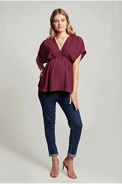 LYN MAMA Olivia Blouse - Burgundy