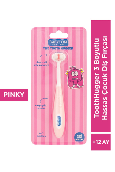 BABYTON Toothhugger 3 Yönlü Çocuk Diş Fırçası Pinky