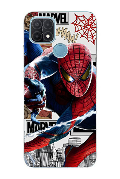 FLAMENKO حافظة هاتف شفافة متوافقة مع هاتف أوبو A15 / A15S سوبر هيرو منقوش