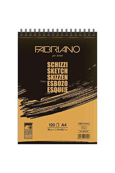 Fabriano Schizzi Sketch Pad Natural Grain 90Gr A4 (21X29.7Cm) 120 Sheets