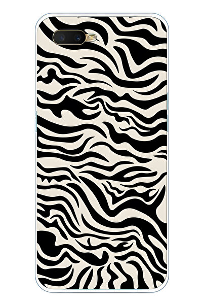 FLAMENKO حافظة هاتف شفافة متوافقة مع هاتف اوبو A5S / AX7 / A12 من نوع زيبرا م...