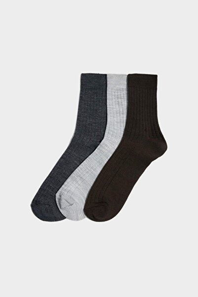 DeFacto Men's 3-Pack Wool Winter Socks H1530Axns
