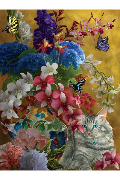 SunsOut Puzzle 1000 pieces - Nene Thomas: Gilded Cats and Flowers (Sunsout-67...