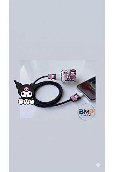 BMP MARKET مجموعة حماية كابل الهاتف الأنيقة ذات الطابع الخاص بكورومي 🖤 💖