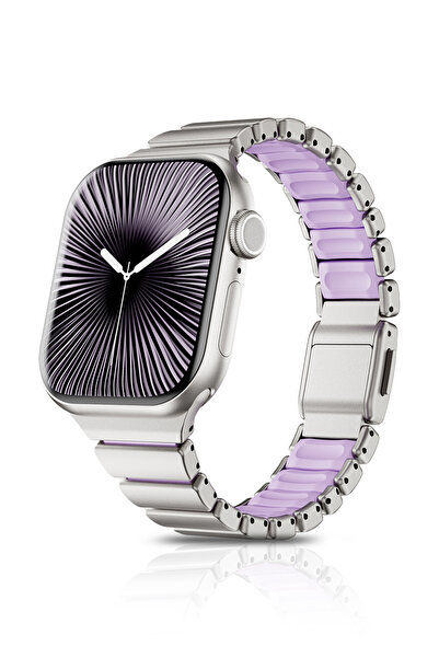 Nezih Case Compatible Metal Silicone Band for Watch Series 9/8/7/6/5/4/3/2/Se...