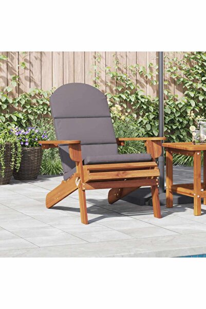 Concept Adirondack garden chair with cushions, solid acacia wood