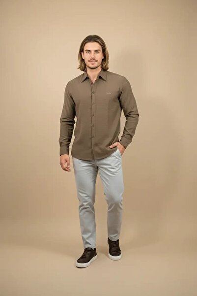Hersley New Season Herringbone Men's Linen Trousers