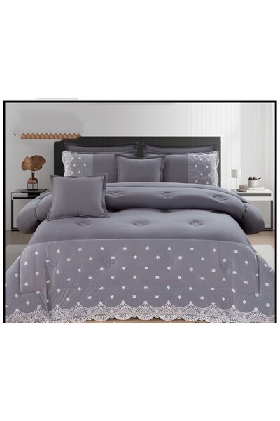 Luster 5-piece single bedsheet set, medium filling, summer style, plain lace