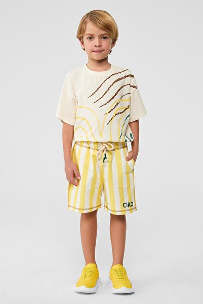 NBT JEANS BG Store Ανδρικό Παιδικό Σορτς Ριγέ