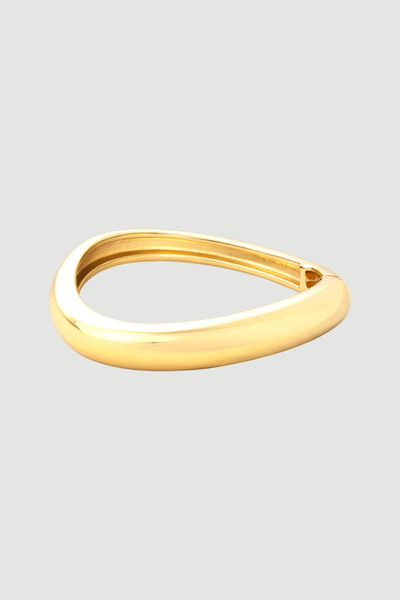 Gusto Dalga Görünümlü Kelepçe Bilezik - Gold