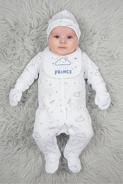 Rock A Bye Baby Boutique طقم هدايا معلق مكون من 5 قطع للأطفال الصغار، أبيض