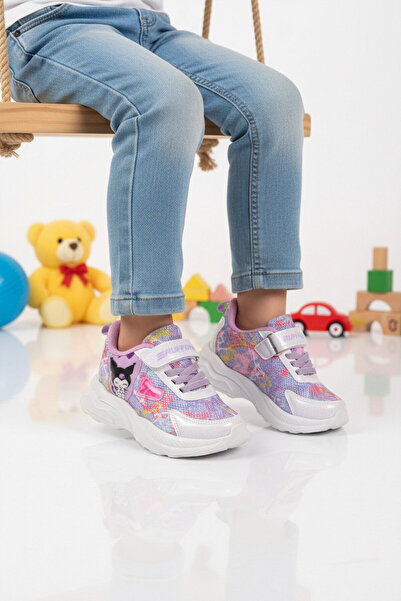 AYAKMOD Lilac Mesh Velcro Girls' Sports Shoes Ruffon P