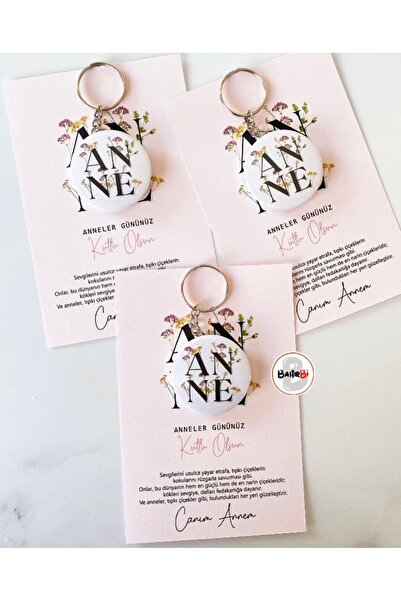 BastirBi Anneler Günü Hediyelik Anahtarlık 10 Adet