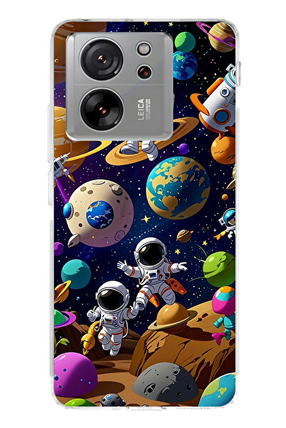 lelia حافظة هاتف شفافة متوافقة مع Mi 13T مطبوع |   مجموعة كوزميك وِسبر سكاي سيت