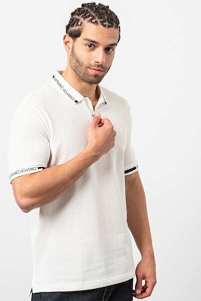 Armani Exchange Tricou scurt din bumbac cu fermoar