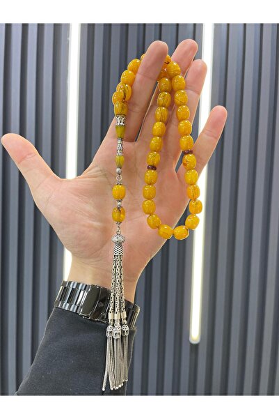 AHMET SİLVER İmamesi Özel Yapım Nakkaş Tasarım Orjianal Sıkma Kehribar Püskül...