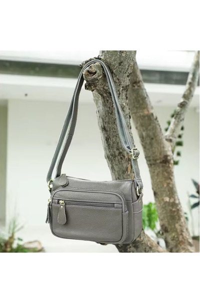 delis Geanta de dama, Caroline, piele naturala