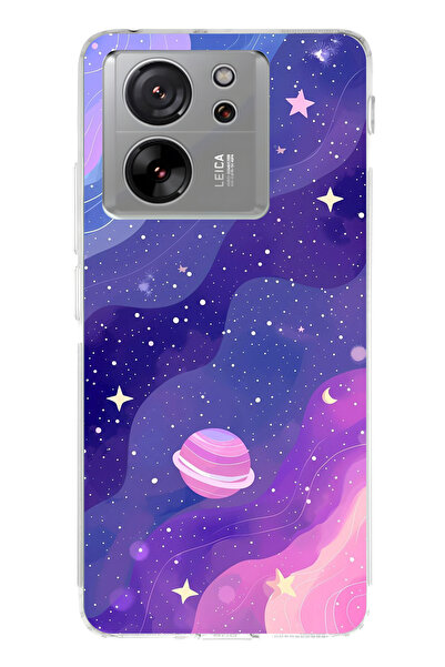 lelia حافظة هاتف شفافة متوافقة مع Mi 13T مطبوع |   مجموعة كوزميك وِسبر سكاي سيت