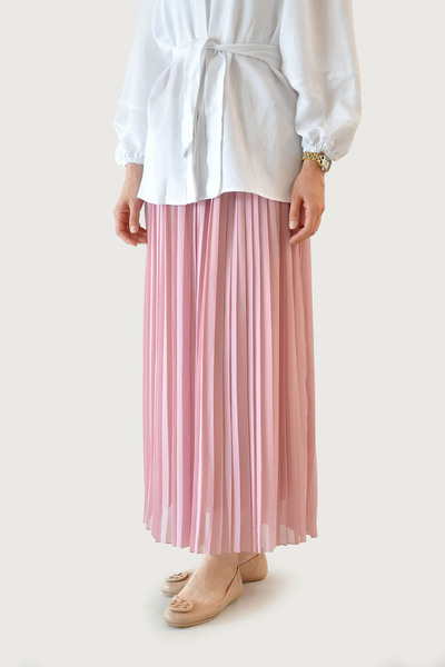 Rukayyel Luna Piliseli Etek - Pembe