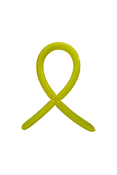 MP Mirific Party Set of 100 Modeling Balloons, Light Yellow, 4.5x125 cm