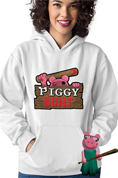 OEM Γυναικείο Φούτερ με Κουκούλα Piggy Hunt Roblox Pigy