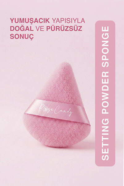 Rose Candy Üçgen Yumuşak Pamuksu Dokulu Kompakt | Pudra Süngeri