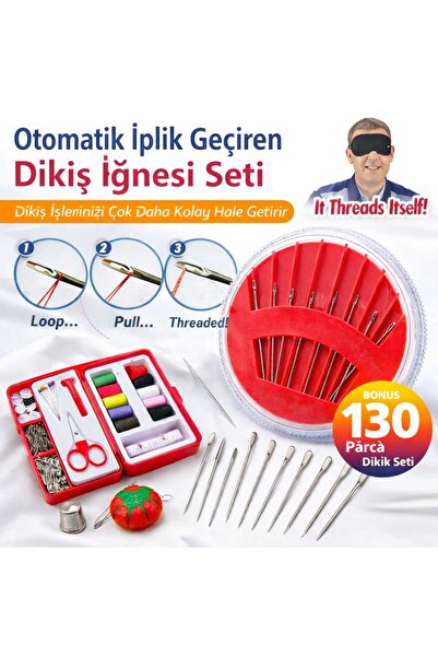 ASG 130 PARÇA DİKİŞ SETİ OTOMATİK İPLİK GEÇİRME APARATI