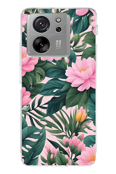 lelia حافظة هاتف شفافة متوافقة مع Mi 13T مطبوع |   مجموعة فلورالوكس بوتانيكا