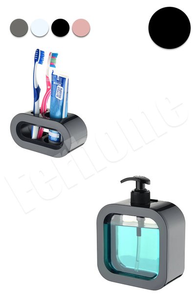 Fer Homes Queen Bathroom Set of 2 – Liquid Soap Dispenser and Toothbrush Hold...