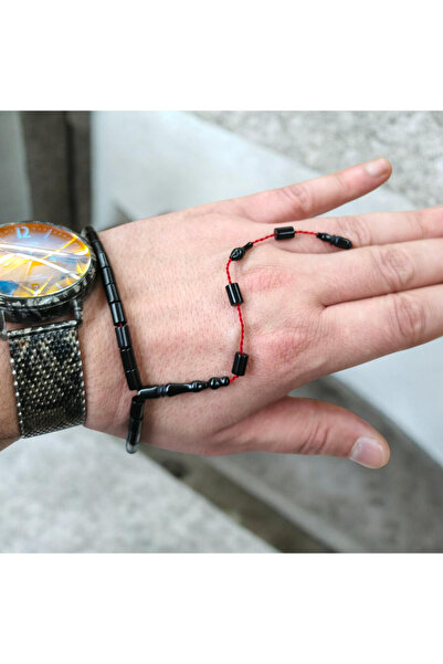 İnan Tesbih سبحة خرز العنبر الأسود الكاملة المقطوعة يدويًا بطول الكاحل من صنع...