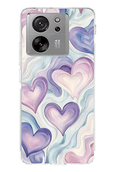 lelia حافظة هاتف شفافة متوافقة مع Mi 13T مطبوع |   مجموعة: سلسلة باستيل بلوم ...