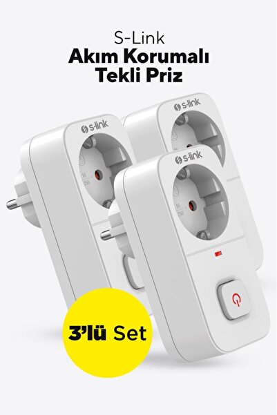 S-LINK SL-010 مجموعة بيكاليت مكونة من 3 قطع 16A/250V 750 جول مع دائرة حساسة ل...