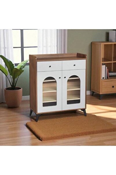 Al Saadah Home Multi-Purpose Shoe Cabinet 80×35×95 - Brown