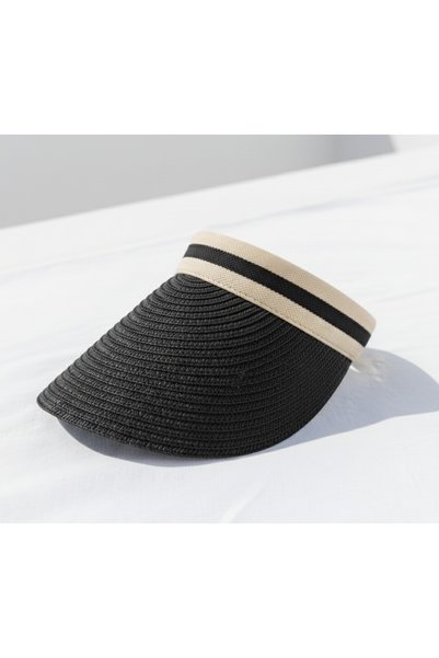 la_hatun Women's Straw Visor Hat Summer Sun Visor Hat Beach and Vacation Accessory Natural Color