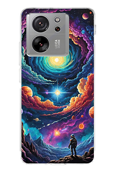 lelia حافظة هاتف شفافة متوافقة مع Mi 13T مطبوع |   مجموعة كوزميك وِسبر سكاي سيت