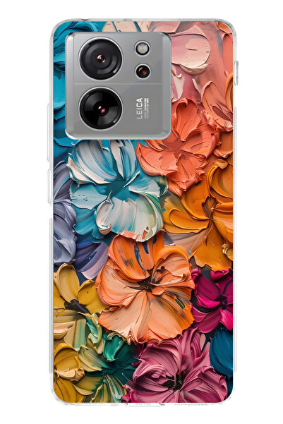 lelia حافظة هاتف شفافة متوافقة مع Mi 13T مطبوع |   مجموعة: سلسلة باستيل بلوم ...