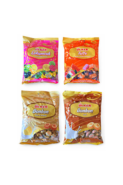 Ülker Lokumcuk-Toffe-Bonbon 4 lü Bayramlık Şeker Paketi