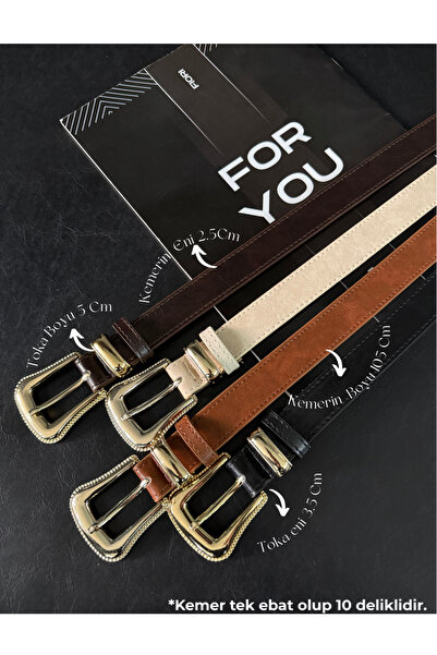 Fiori Bridge Buckle End Suit Women's Trouser Belt, Jacket Belt, Dress Belt, S...