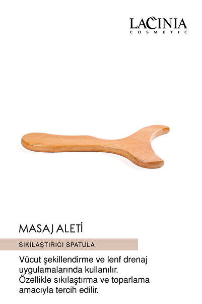 Lacinia Selülit Azaltıcı Ahşap Lenf Drenaj Masaj Aleti - Sıkılaştırıcı Spatula