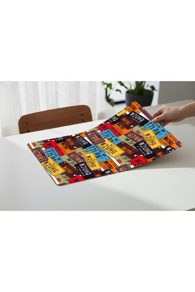 PALS TEKSTİL Leather American Placemat / Set of 4 / Supla / Placemats / 40X33 Rectangular