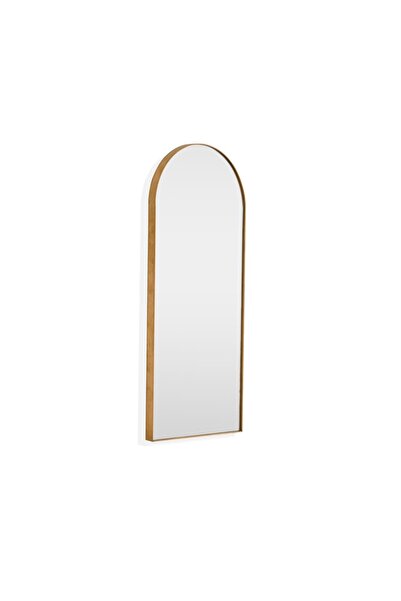 Midas Furniture مرآة أرضية معدنية ومرآة صغيرة مقاس 60×5×140 سم ذهبية اللون