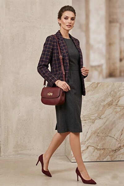 Jacquline Clim635C Women's Shoulder Bag Claret Red