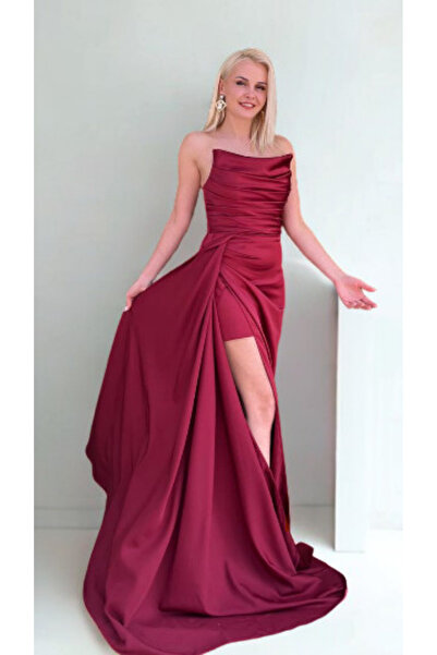 Carmen Dress cat-ear slit satin