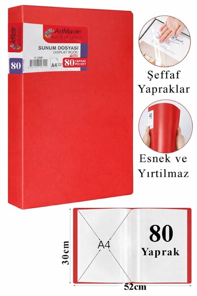 Artmaster Dosar de prezentare roșu, 80 de pungi, 1 bucată, catalog cu pungi, ...