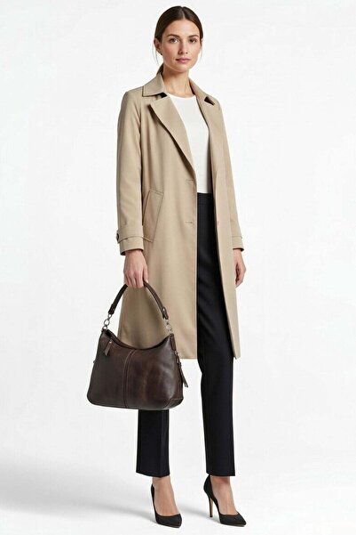 Jacquline Clim561-1C Women's Shoulder Bag Brown