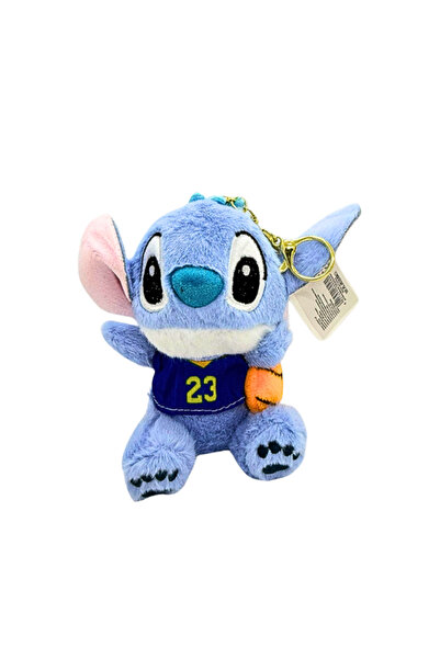 OEM Breloc de Plus Stitch Sport cu Minge de Baschet, 14 cm, Breloc Pufos pent...