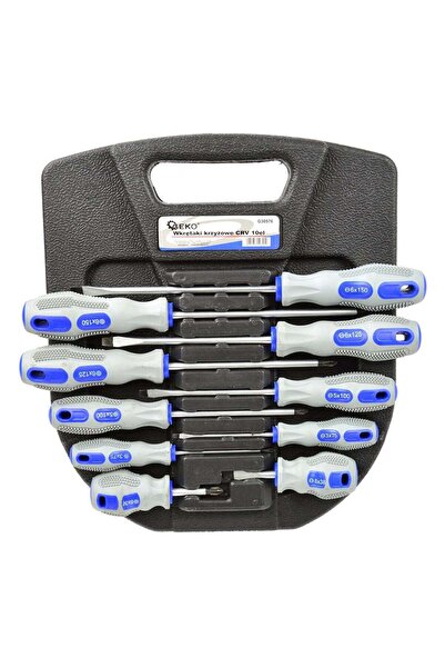GEKO CRV SCREWDRIVER SET 10 PIECES