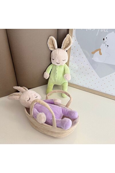 OEM Iepuraș dulce de pluș - Iepuraș albastru adormit 22 cm