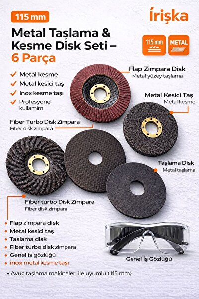 irişka set de discuri de tăiere și șlefuire pentru metal, profesional